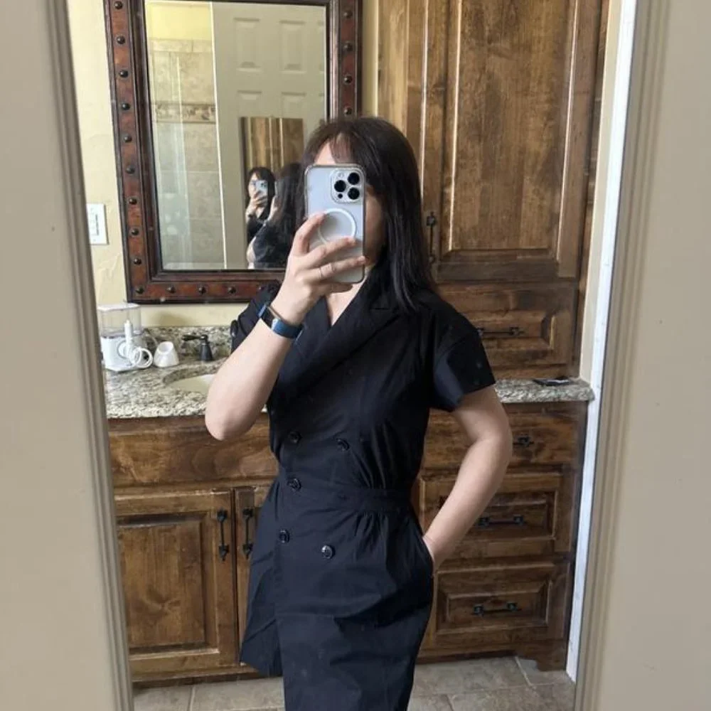 Anthropologie Elegant Black Romper - Picture 7 of 8